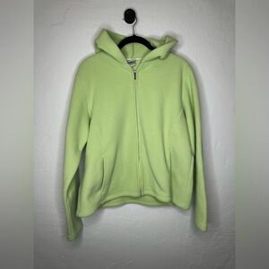 LL Bean Lime Green Full Zip Jacket